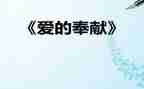 奉献感悟小心得5篇