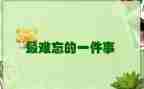 难忘的一件事作文800字5篇