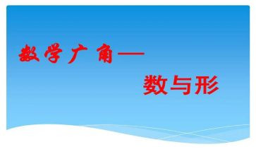 数与形教学教案精选5篇