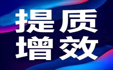 提质增效的心得体会7篇
